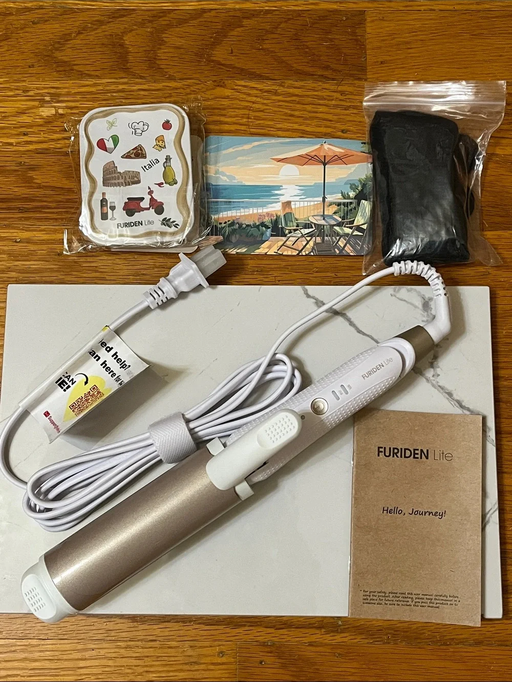 Furiden Lite dual voltage 2 in 1 curling iron and flat iron travel styler new